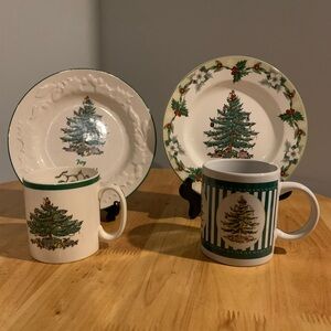 Four Holiday Pieces By Spode